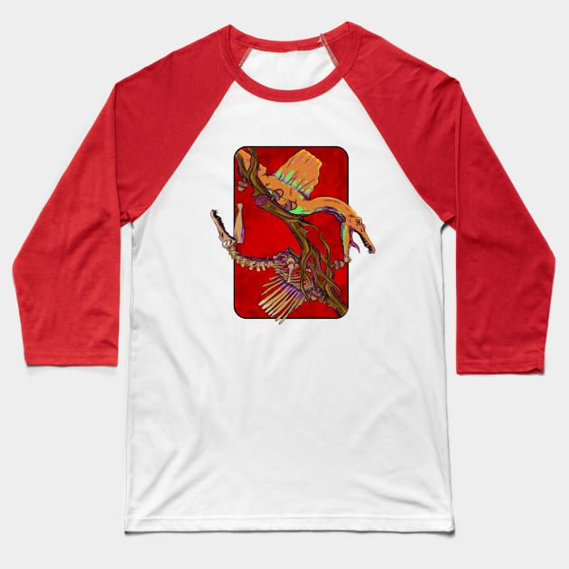 Spinosaurus Baseball T-Shirt by FrankieRogers